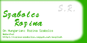 szabolcs rozina business card